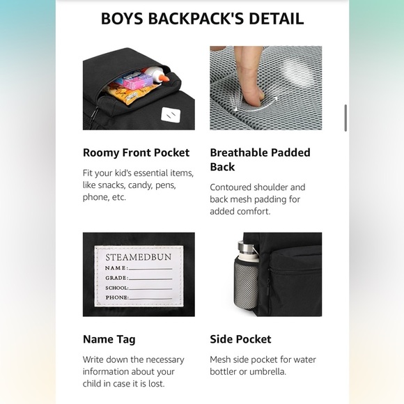 Vibrant Kids Backpack with Yellow and Blue Accents - Picture 11 of 15